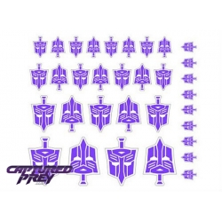 Evil Autobot Secret Police Emblems - Purple
