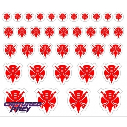 Heroic Predacon Emblems - Classic Red Heroic Predacon Emblems - Classic Red